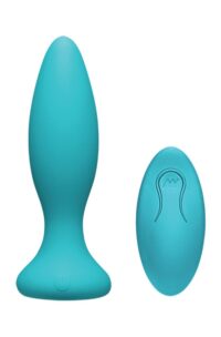 A-Play Vibe Beginner Anal Plug with Remote Control - Teal