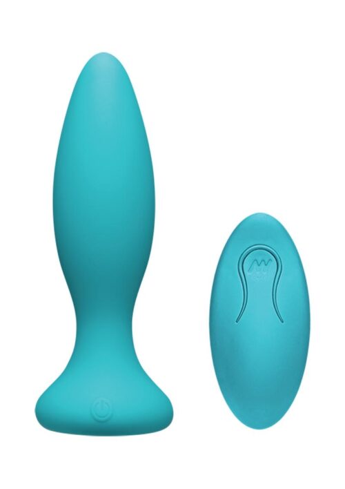 A-Play Vibe Beginner Anal Plug with Remote Control - Teal