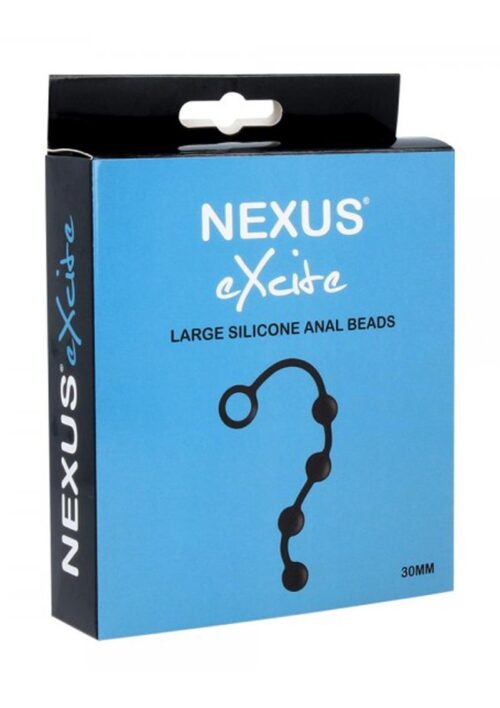 Nexus Excite Silicone Anal Beads - Large - Black