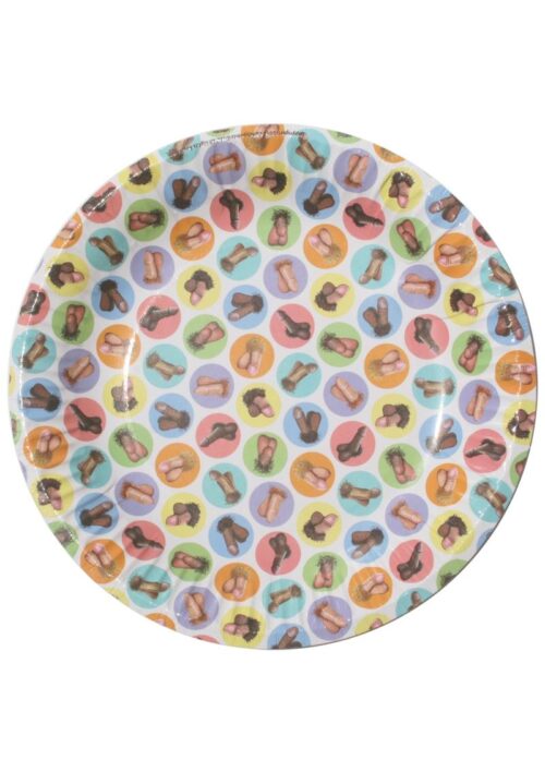 Candy Prints Dirty Dishes Penis Paper Plates (8 per pack)