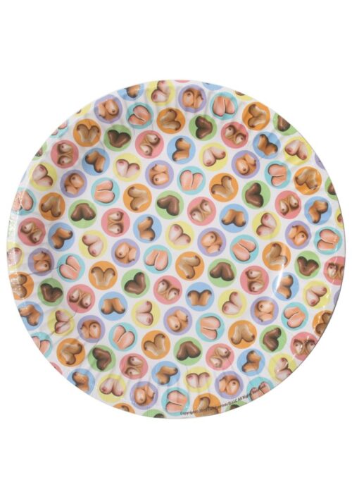 Candy Prints Dirty Dishes Boob Paper Plates (8 per pack)
