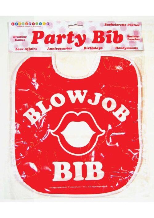 Candy Prints Party Bib Blow Job - Red