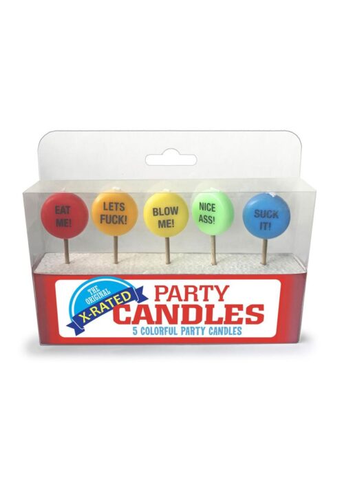 Candy Prints The Original X-Rated Party Candles - Assorted Colors (5 per pack)