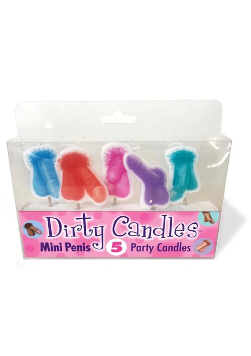 Candy Prints Dirty Candles Penis Party Candles Assorted Colors (5 per pack)
