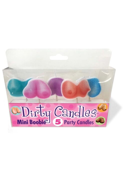 Candy Prints Dirty Candles Boobie Party Candles - Assorted Colors (5 per pack)