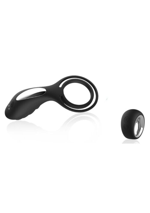 Doctor Love`s Zinger Plus Silicone Rechargeable Vibrating Cock Ring with Remote Control - Black