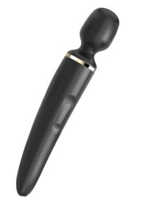Satisfyer Wand-er Woman USB Rechargeable Silicone Massager 13in - Black/Gold