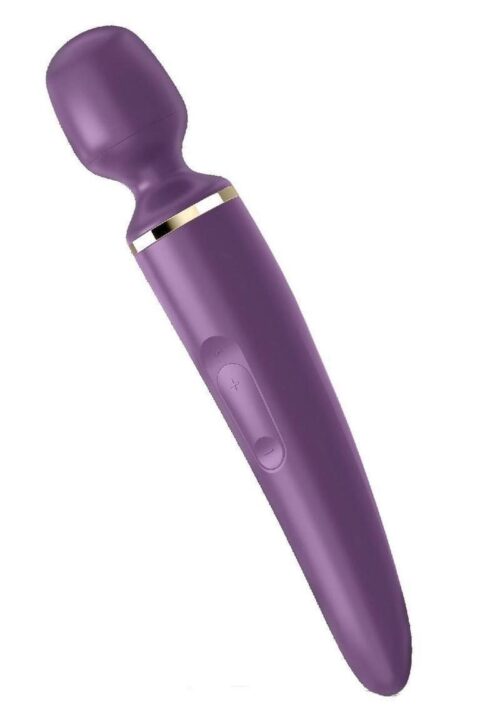 Satisfyer Wand-er Woman USB Rechargeable Silicone Massager 13in - Purple/Gold