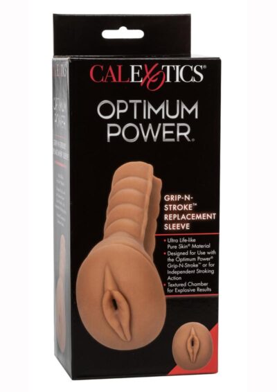 Optimum Power Grip-N-Stroke Replacement Sleeve - Caramel