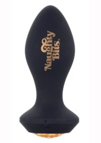 Naughty Bit Shake Your Ass Petite Vibrating Silicone Rechargeable Butt Plug - Black