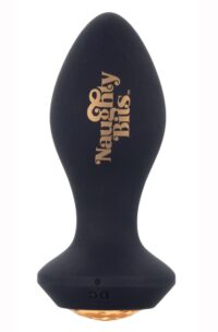 Naughty Bit Shake Your Ass Petite Vibrating Silicone Rechargeable Butt Plug - Black