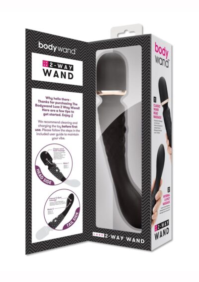 Bodywand Luxe 2-Way Wand Massager - Black
