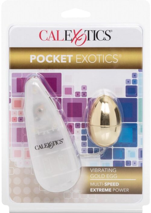 Pocket Exotics Vibrating Gold Egg - Gold