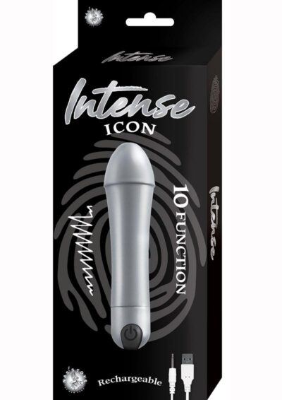 Intense Icon 10 Function Rechargeable Vibrator - Silver