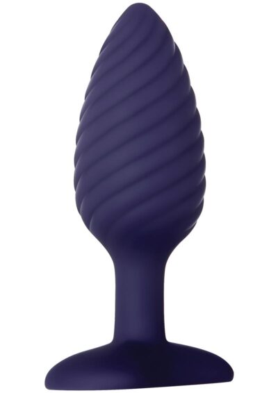 Zero Tolerance Wicked Twister Rechargeable Silicone Vibrating Butt Plug - Purple