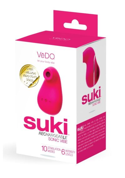 VeDO Suki Rechargeable Silicone Sonic Vibrator - Foxy Pink
