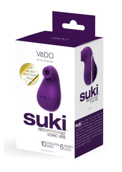 VeDO Suki Rechargeable Silicone Sonic Vibrator - Deep Purple