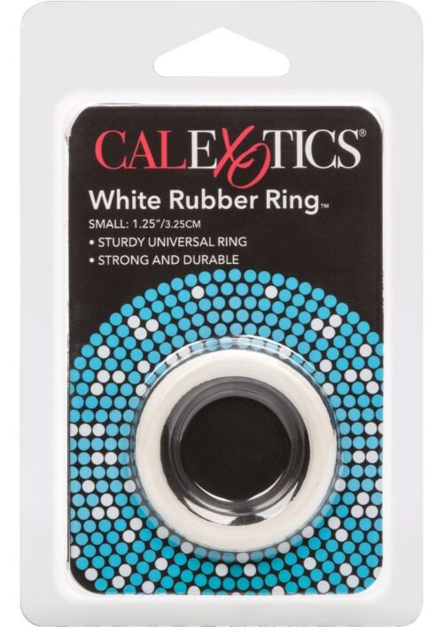 White Rubber Cock Ring - Small - White