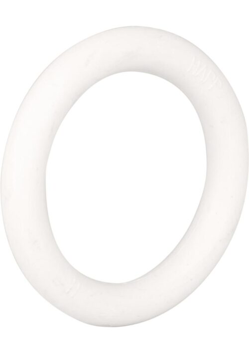 White Rubber Cock Ring - Small - White