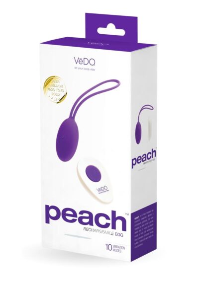 VeDO Peach Rechargeable Silicone Egg Vibrator - Into You Indigo