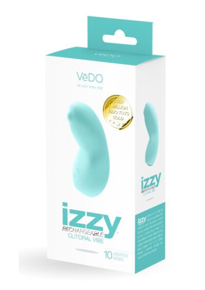 VeDO Izzy Rechargeable Silicone Clitoral Vibrator - Tease Me Turquoise