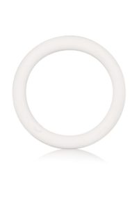 White Rubber Cock Ring - Medium - White