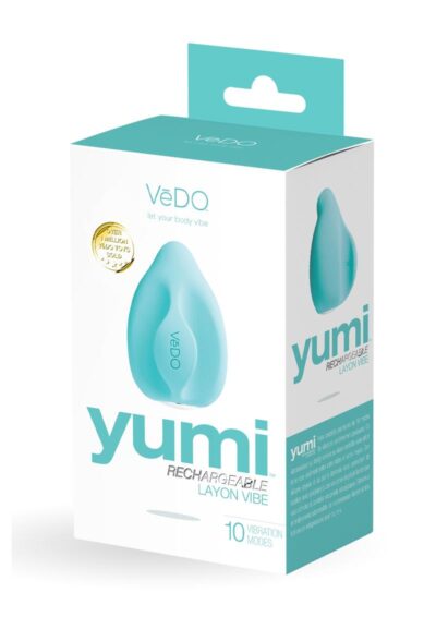 VeDO Yumi Rechargeable Silicone Layon Finger Vibrator - Tease Me Turquoise