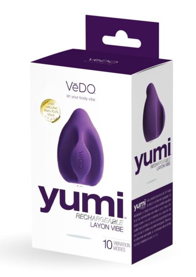 VeDO Yumi Rechargeable Silicone Layon Finger Vibrator - Deep Purple