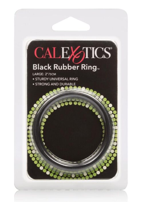 Black Rubber Cock Ring - Large - Black