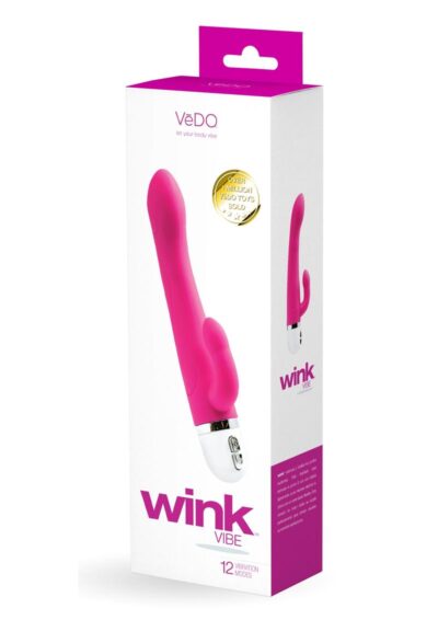 VeDO Wink Silicone Rabbit Vibrator - Hot In Bed Pink