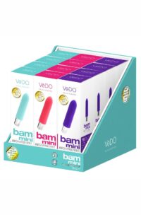 VeDO Bam Mini Rechargeable Silicone Bullet Vibrator Assorted (12 per Display)