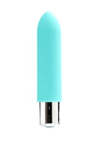 VeDO Bam Mini Rechargeable Silicone Bullet Vibrator - Tease Me Turquoise