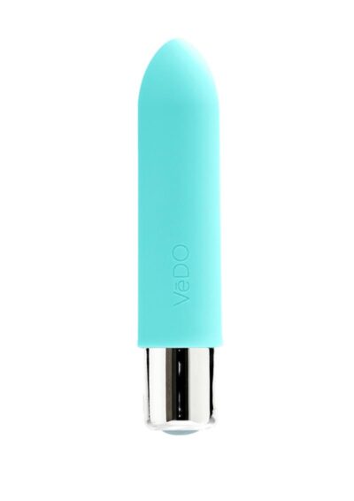 VeDO Bam Mini Rechargeable Silicone Bullet Vibrator - Tease Me Turquoise