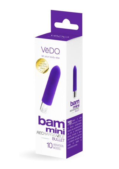 VeDO Bam Mini Rechargeable Silicone Bullet Vibrator - Into You Indigo