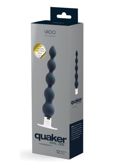 VeDO Quaker Silicone Anal Vibrator - Just Black