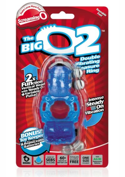 The Big O 2 Vibrating Double Ring - Blue