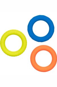 Link Up Ultra Soft Climax Silicone Cock Ring Set (3 Pieces) - Assorted Colors