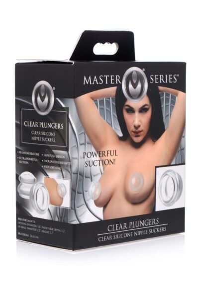 Master Series Clear Plungers Silicone Nipple Suckers - Large - Clear
