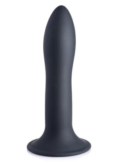 Squeeze-It Squeezable Slender Silicone Dildo 5.3in - Black