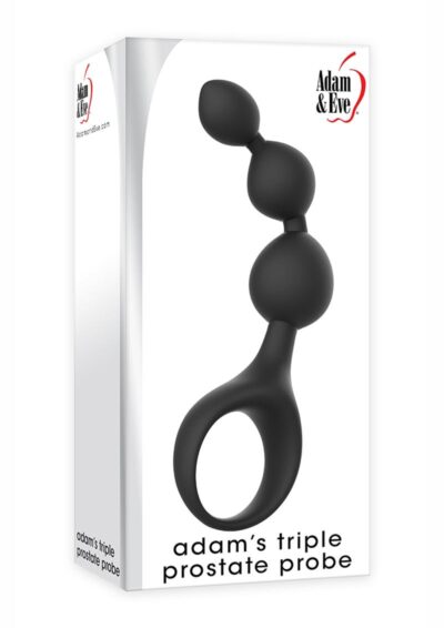 Adam and Eve Adam`s Triple Prostate Probe Silicone Anal Beads - Black