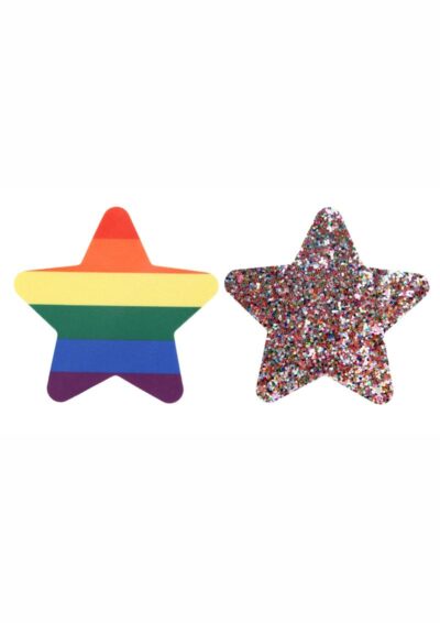 Peekaboo Pride Rainbow Glitter Stars Pasties - Rainbow