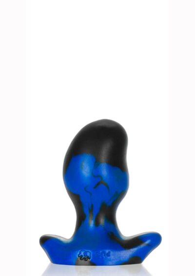 Oxballs Ergo Silicone Butt Plug - XSmall - Police Blue Swirl