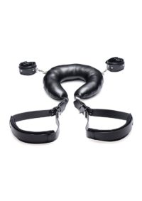 Strict Padded Thigh Sling with Wrist Cuffs - Black