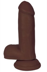 Jock Realistic Dildo with Balls 6in - Chocolate