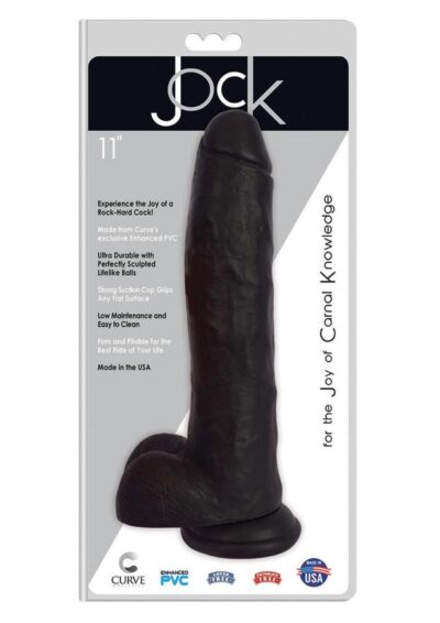 Jock Realistic Dong with Balls 11in - Black