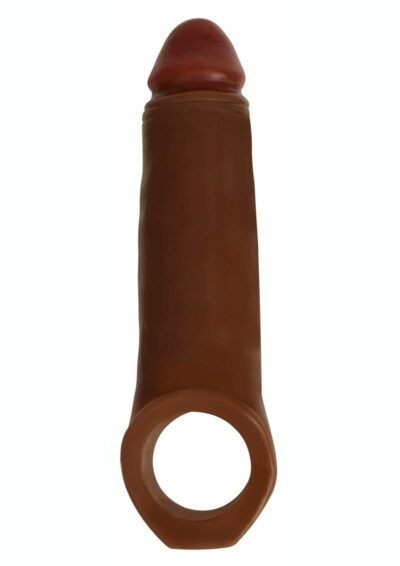 Jock Realistic Penis Enhancer with Ball Strap 2in - Chocolate
