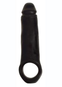Jock Realistic Penis Enhancer with Ball Strap 2in - Black