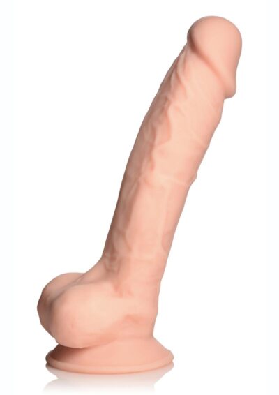 Fleshstixxx Silicone Bendable Dong with Balls 7in - Vanilla