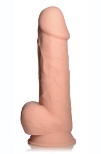 Fleshstixxx Silicone Bendable Dong with Balls 8in - Vanilla