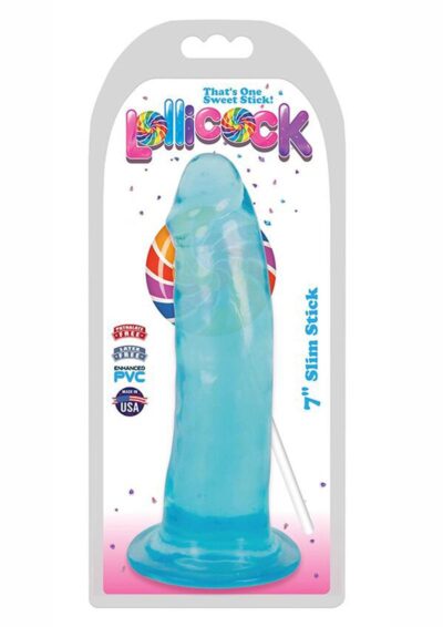 Lollicock Slim Stick Dildo 7in - Berry Ice